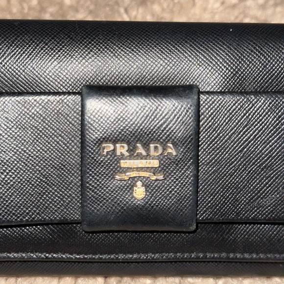 Prada 🖤 Ribbon Long wallet w Snaps - Picture 10 of 11